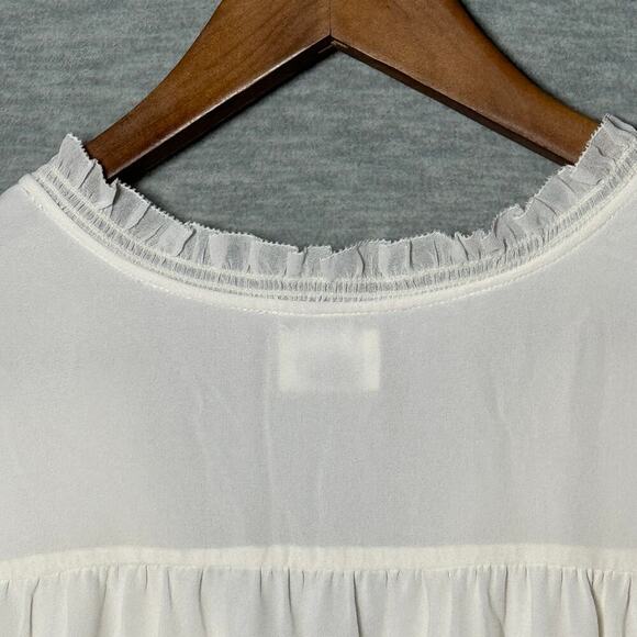 Wilfred Fae Dress Size M Cottage Coquette Midi Sheer Quiet Luxury Minimalist - Picture 4 of 5